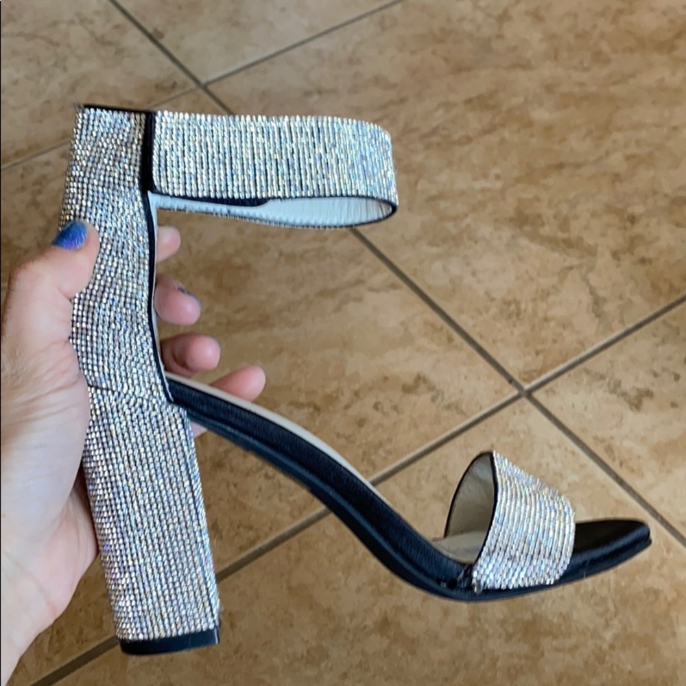 Jeffrey Campbell glitter block heels